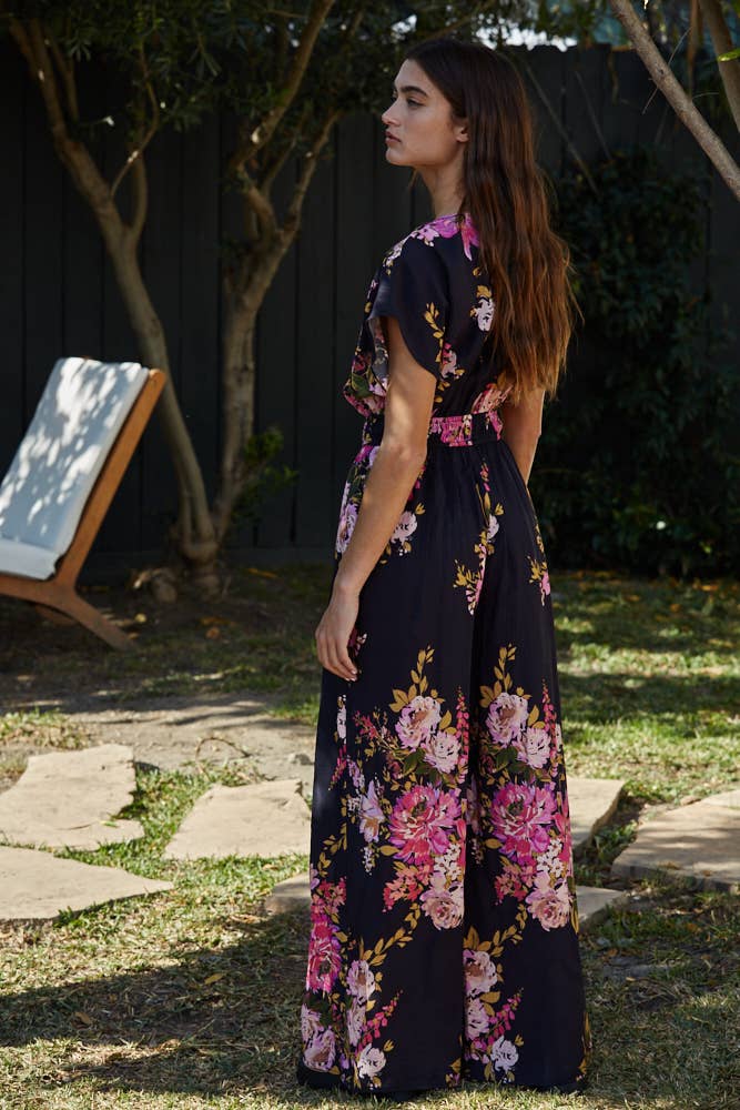Violeta in Black - Snap Button Jumpsuit
