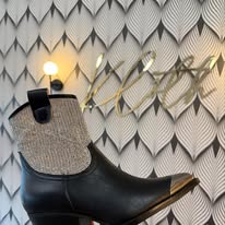 The Wren in Black - Rhinestone Studded Bootie