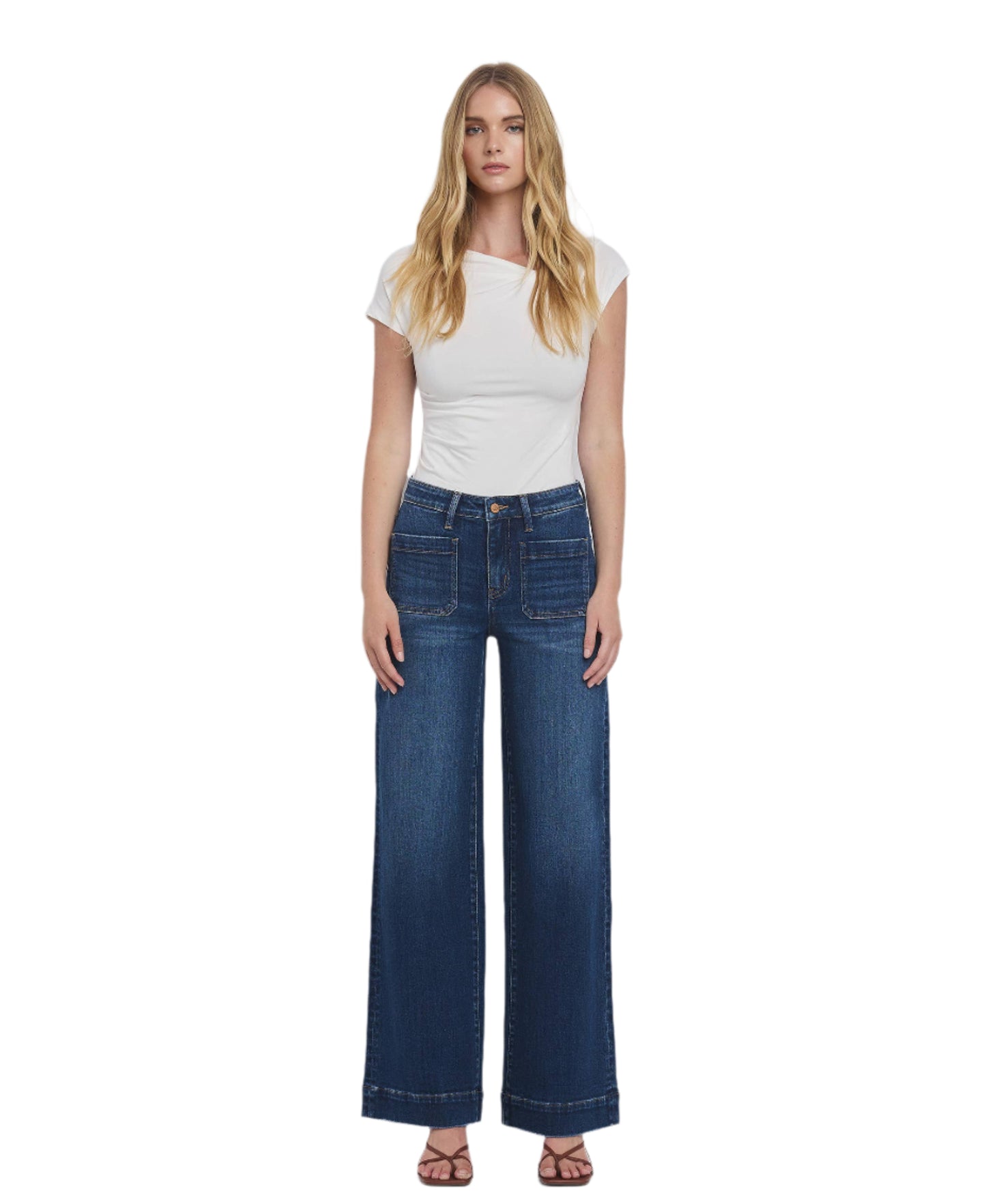 Dignity High Rise Trousers (Dark) - Flying Monkey Jeans