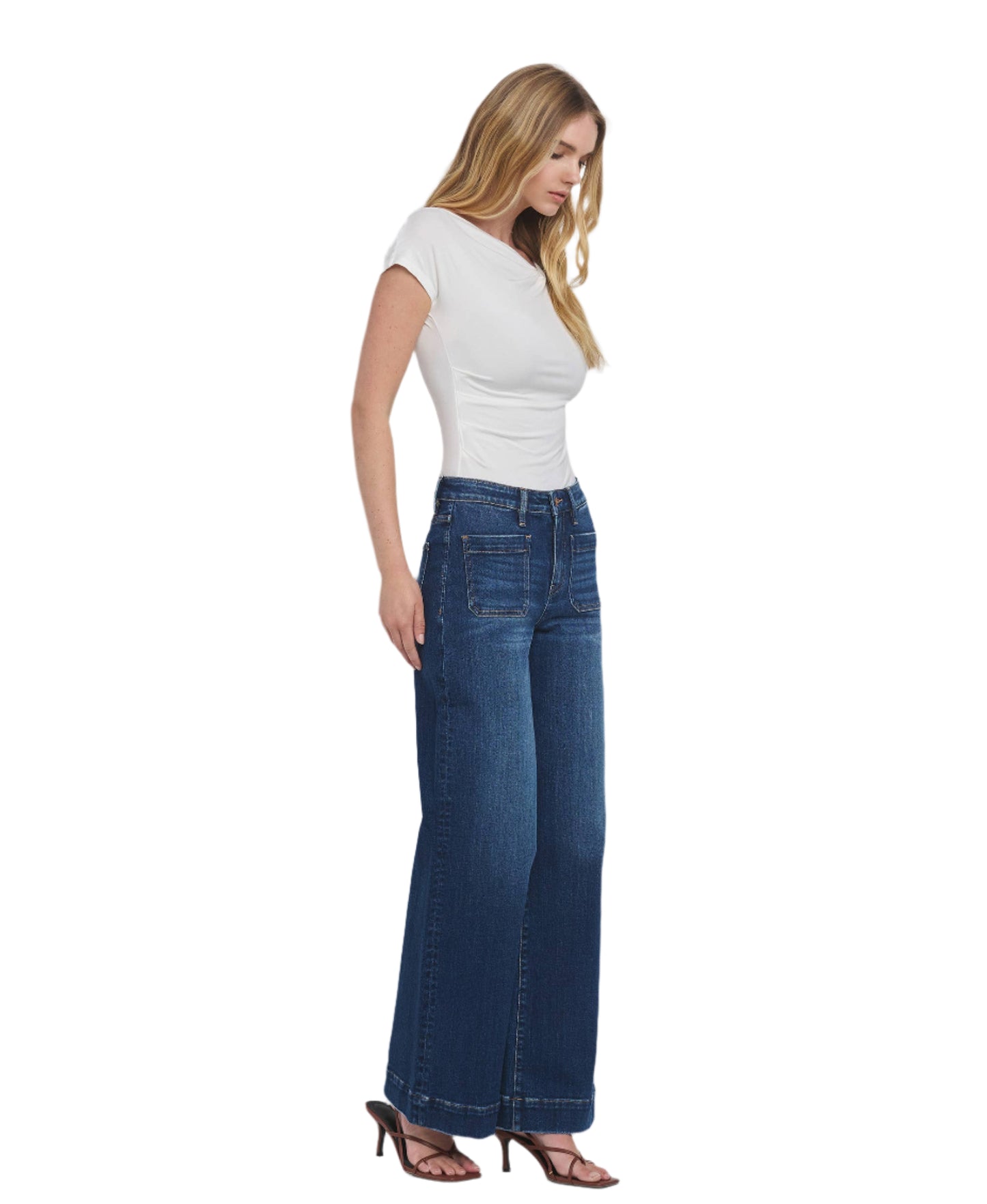 Dignity High Rise Trousers (Dark) - Flying Monkey Jeans