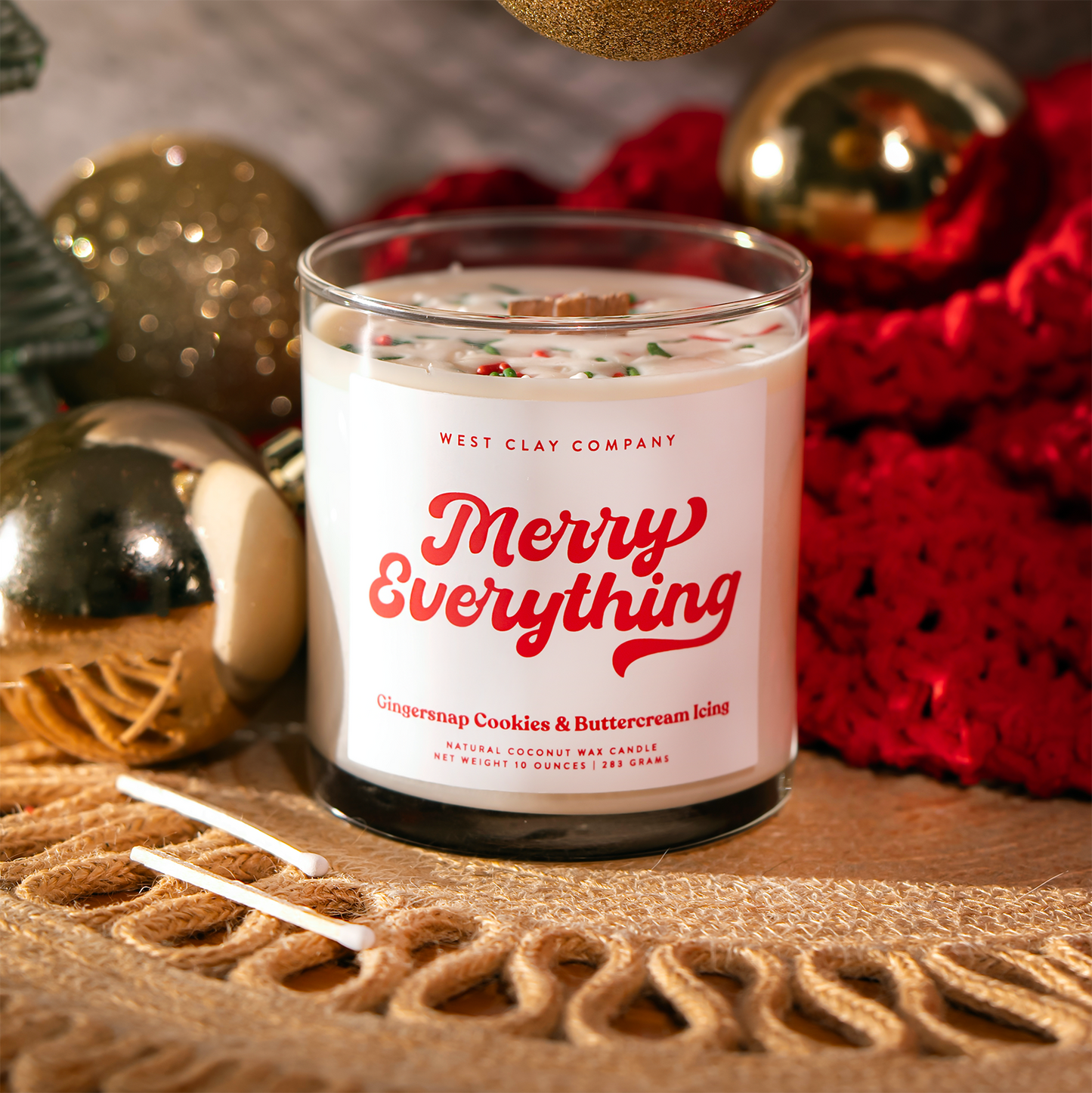 (SALE) Merry Everything - Holiday Scented West Clay Candle
