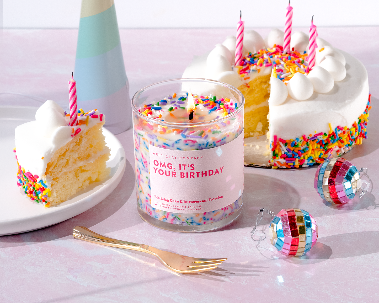 Birthday Sprinkles - West Clay Candle