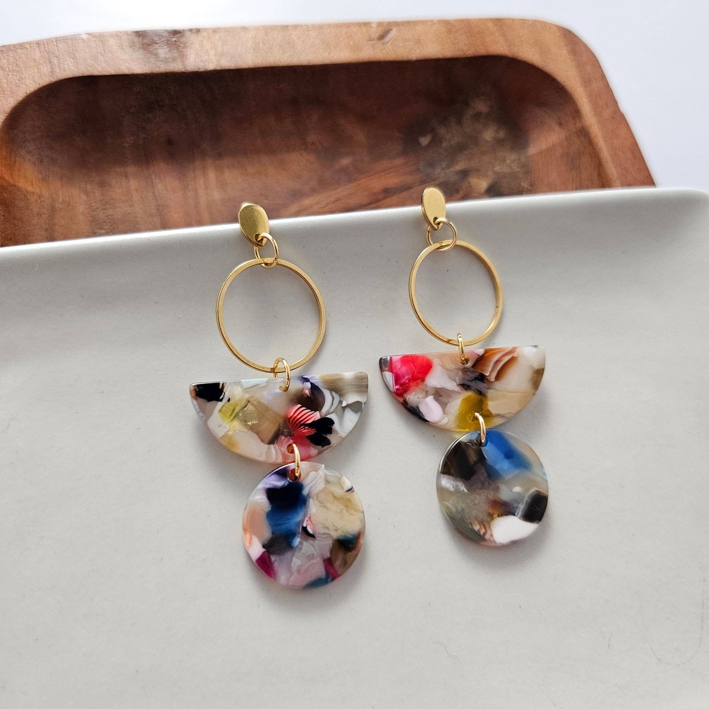 Wren (Multi mix) - Acrylic Earrings