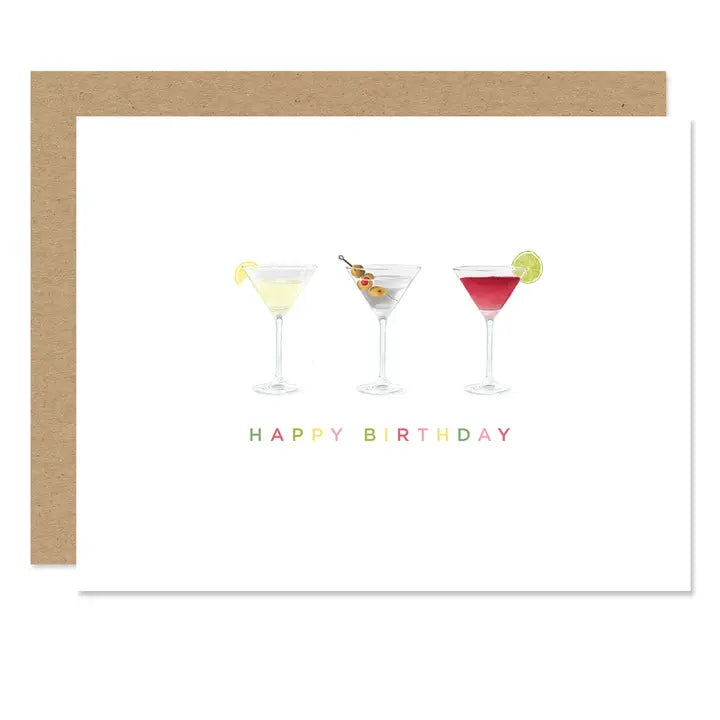 Martinis - Greeting Card (Birthday)