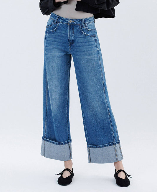 Joysome (Darker) Super High Cuffed - Vervet by Flying Monkey Jeans