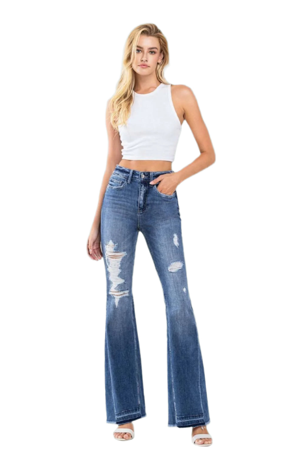Farewell High Rise Panel Flares - Fly Monkey Jeans *Size 25*