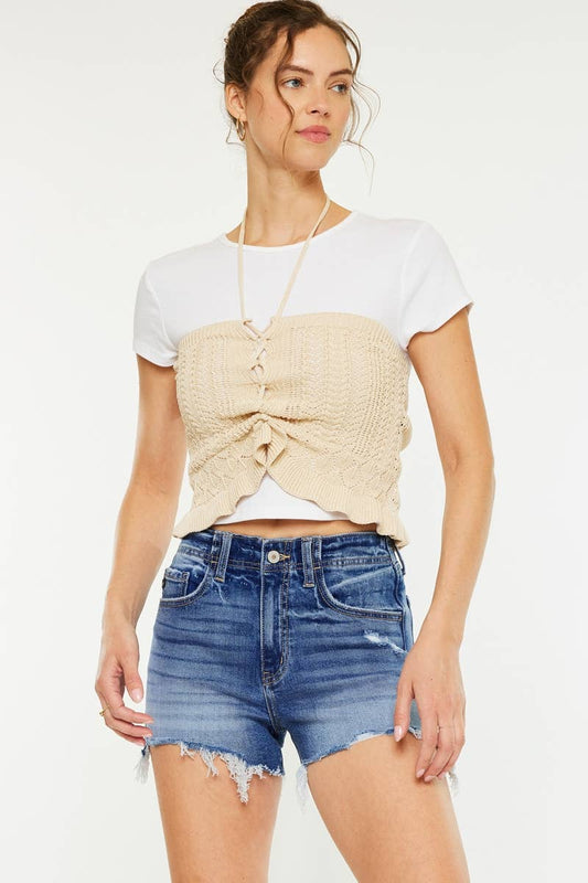 Liv High Rise Denim  - Kancan Shorts