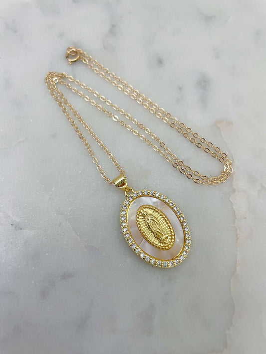 MOP Virgin Mary - Necklace