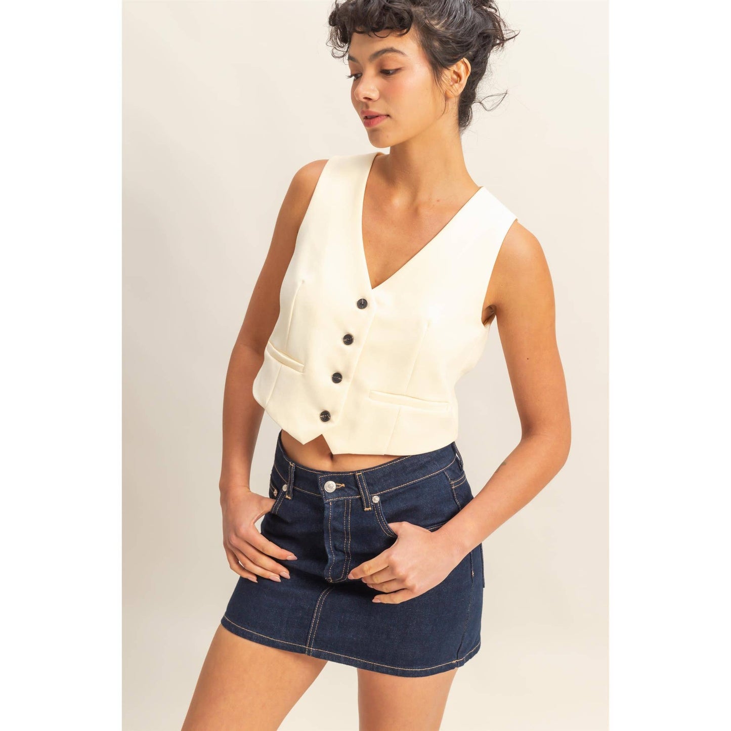 Tailored in Cream - Vest *Large*