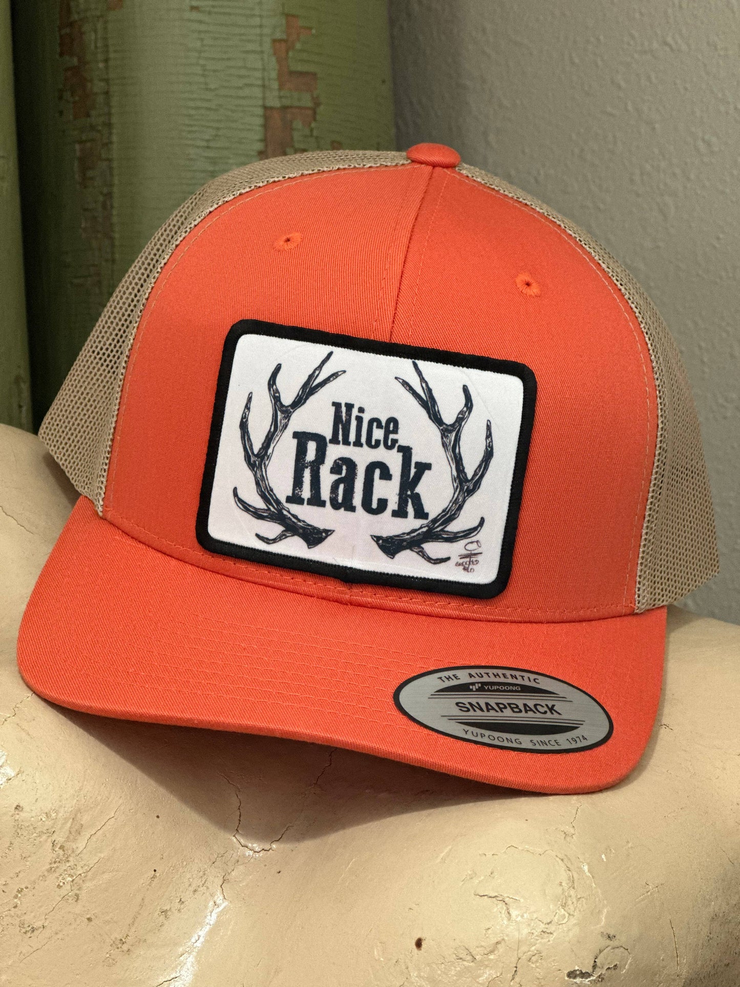 Nice Rack Hat (Orange/White) - Trucker Hat