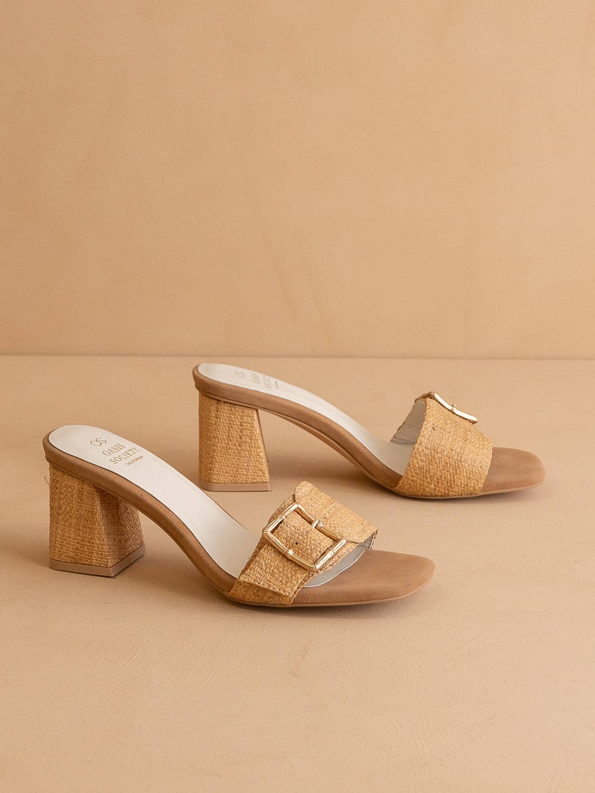 The Glendale Camel - Bamboo Buckle Sandals *Size 6.5 or 8*