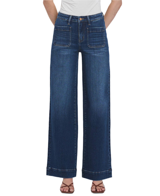 Dignity High Rise Trousers (Dark) - Flying Monkey Jeans