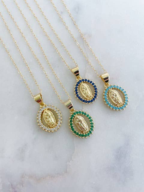 Crystalized Virgin Mary - Necklace