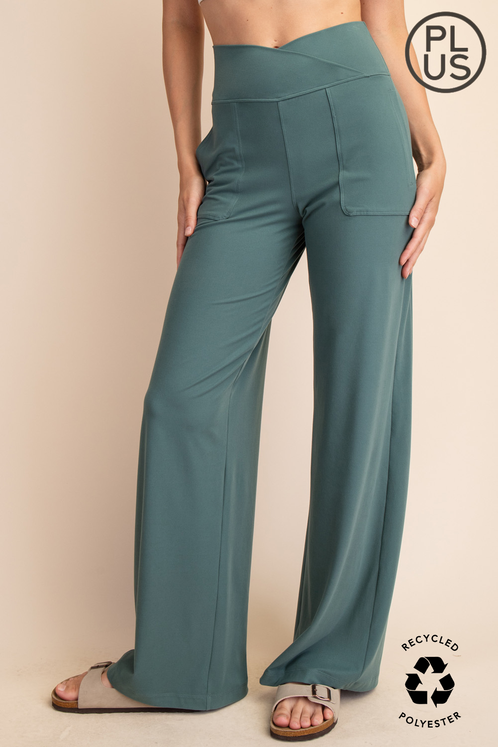 Butter Soft in Dark Gray - V Waist Pants *curvy 2X*