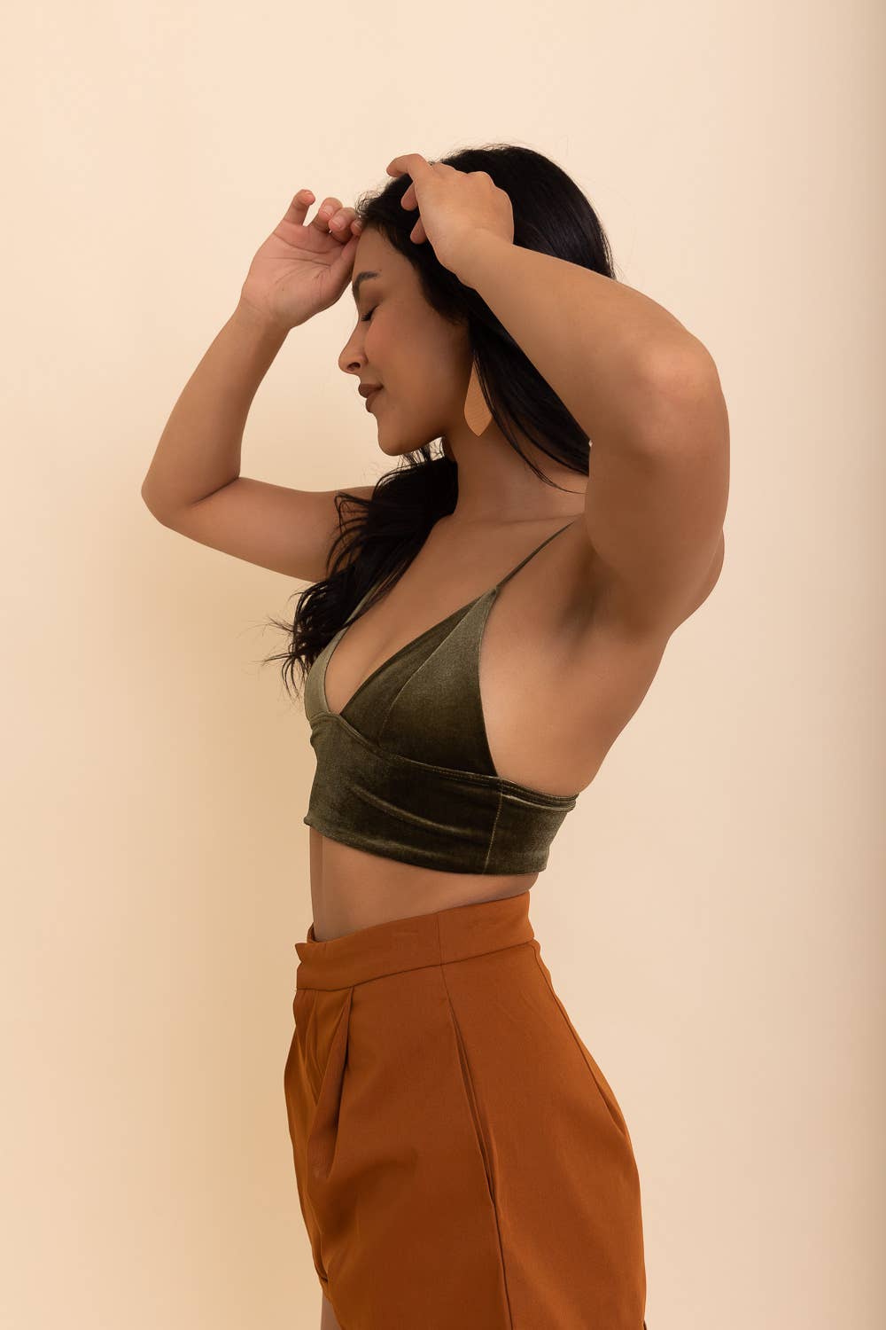 Velvet Lounge in Olive - Brami Bralette  *Small*